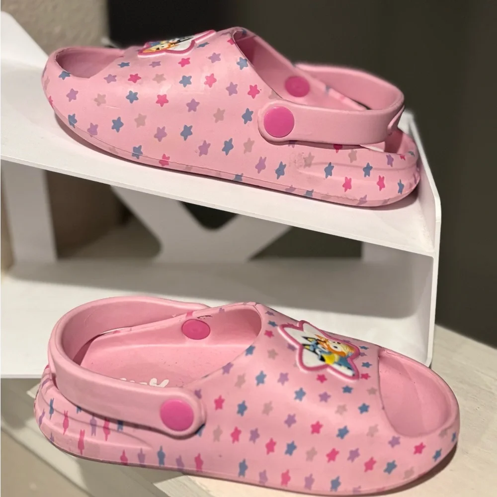 Bluey Toddler Comfort Slide Sandals Pink, Size 10C, New with Tags - Picture 2 of 6